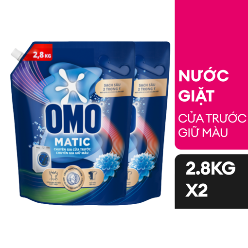 Ảnh của Combo 2 Nước giặt OMO Chuyên gia giữ màu Bền đẹp Cửa trước 2.8kg