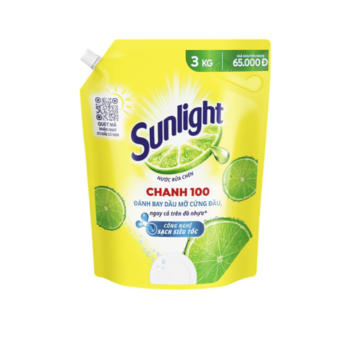Ảnh của Nước rửa chén Sunlight Chanh 100 túi 3kg