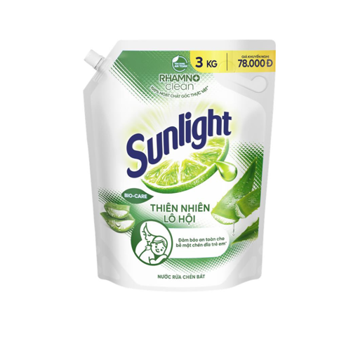 Ảnh của Nước rửa chén Sunlight Thiên Nhiên Lô Hội túi 3kg