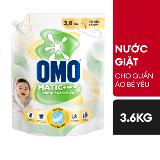 Ảnh của Nước giặt OMO Cho Quần Áo Bé Yêu 3.6kg