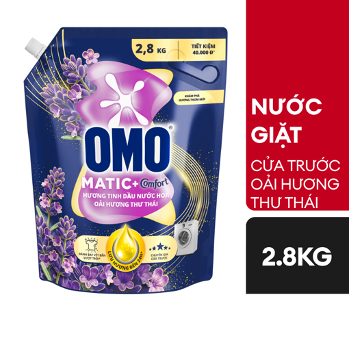 Ảnh của Nước giặt OMO hương Hoa Oải hương Thư Thái Cửa trước 2.8kg
