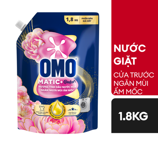 Ảnh của Nước giặt OMO Cửa trước Ngăn Ngừa Mùi Ẩm Mốc 1.8kg