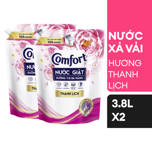 Ảnh của Combo 2 Nước giặt Comfort Dưỡng vải Thanh lịch 3.8kg