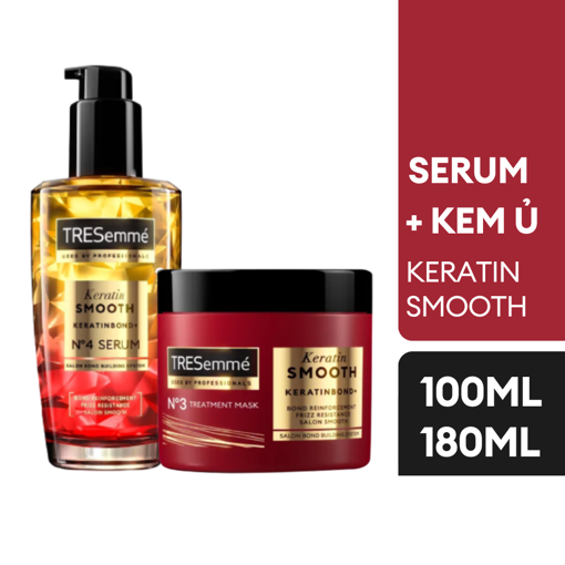 Ảnh của Combo Serum + Kem Ủ Dưỡng Tóc Vào Nếp Tresemme Keratin Smooth 100Ml + 180Ml