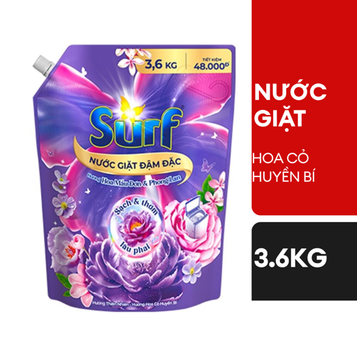 Ảnh của Nước Giặt Surf hương Hoa Cỏ Huyền Bí Mâu Đơn và Phong Lan 3.6kg