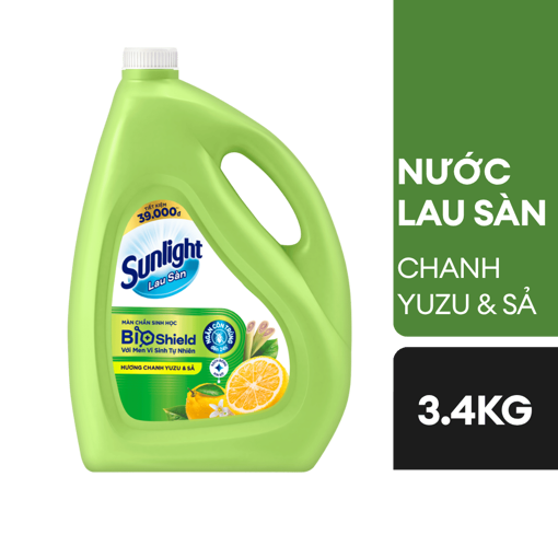 Ảnh của Nước lau sàn Sunlight BioShield hương Chanh Yuzu & Sả 3.4kg
