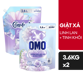 Ảnh của [Combo Giặt Xả] Nước giặt OMO Cửa trước hương Hoa Linh Lan & Vani Trắng 3.6kg + Nước xả vải Comfort Hoa Trắng Tinh Khôi 3.6l