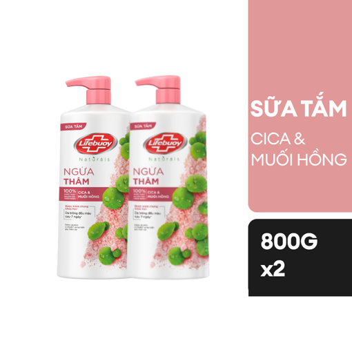 Ảnh của Combo 2 Sữa Tắm Lifebuoy Cica & Muối Hồng 800g
