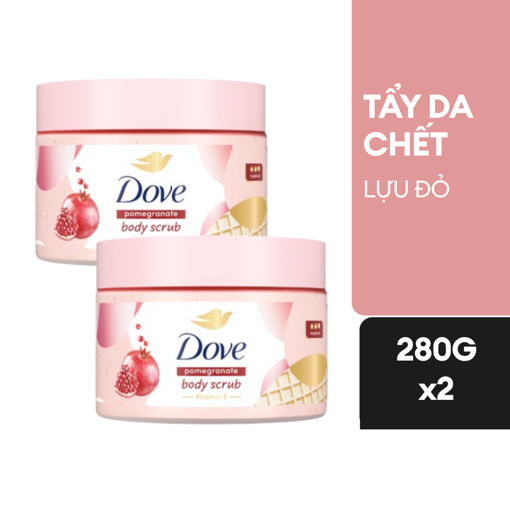 Ảnh của Combo 2 Tẩy Da Chết Dove Dưỡng Ẩm Toàn Thân Hương Lựu Đỏ 280g