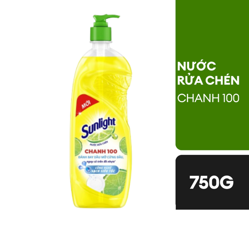 Ảnh của Nước rửa chén Sunlight Chanh 100 chai vòi 750g