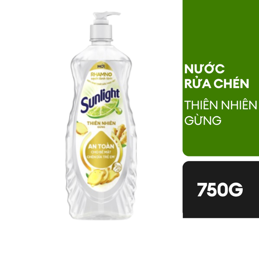 Ảnh của Nước rửa chén Sunlight Thiên Nhiên Gừng chai vòi 750g