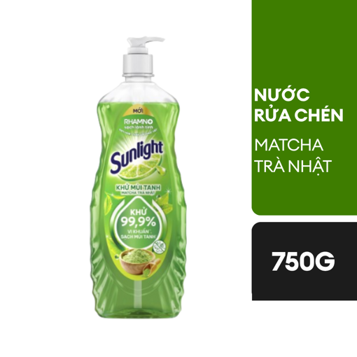 Ảnh của Nước rửa chén Sunlight Matcha Trà nhật chai vòi 750g
