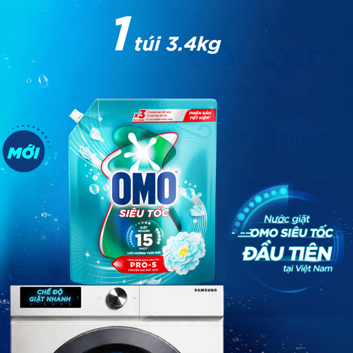Ảnh của Nước giặt OMO Siêu Tốc Lưu Hương Tươi Mới 3.4kg