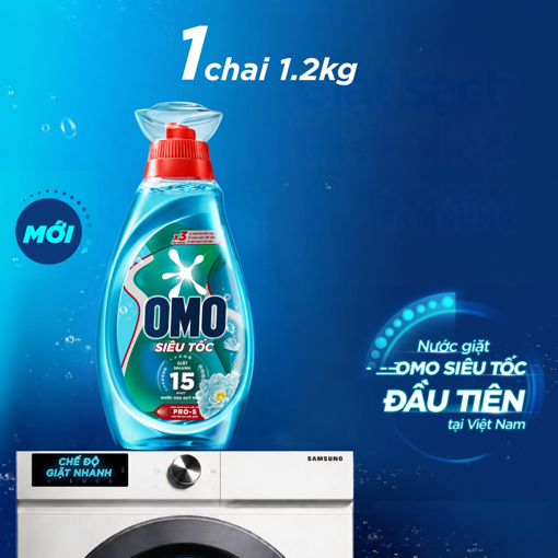 Ảnh của Nước giặt OMO Siêu Tốc Lưu Hương Tươi Mới chai 1.2kg