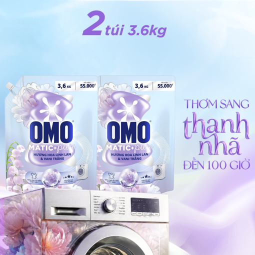 Ảnh của Combo 2 Nước giặt OMO Cửa trước hương Hoa Linh Lan & Vani Trắng 3.6kg