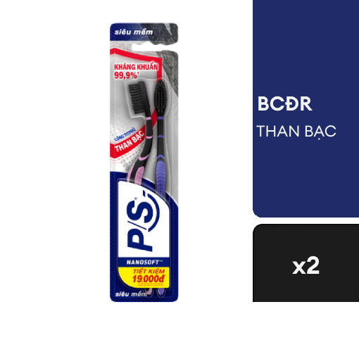 Ảnh của Bộ 2 Bàn chải đánh răng P/S Than hoạt tính