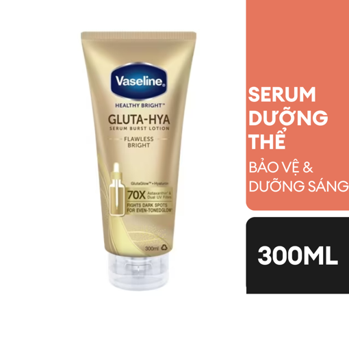 Ảnh của [Date: 22/04/2027] Serum dưỡng thể Vaseline Gluta-Hya Bảo vệ và Dưỡng sáng da 300ml