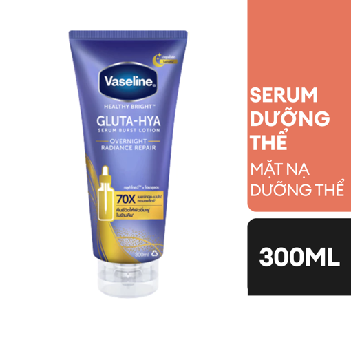 Ảnh của [HSD: 24/03/2027] Sữa dưỡng thể Vaseline Gluta Hya Ban đêm 300ml