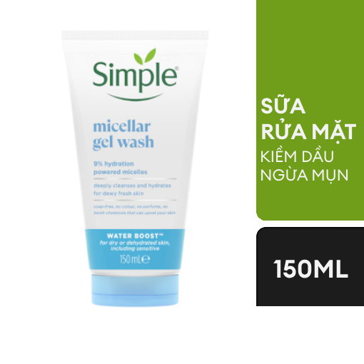 Ảnh của [HSD: 15/05/2027] Sữa rửa mặt Simple Kiềm dầu và ngừa mụn hiệu quả cho da dầu mụn 150ml